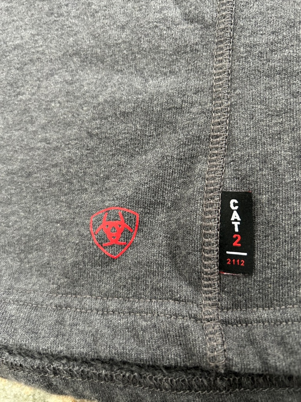 Ariat FR 1/4 Zip Gray Fleece Jacket 3XL - Picture 3 of 5